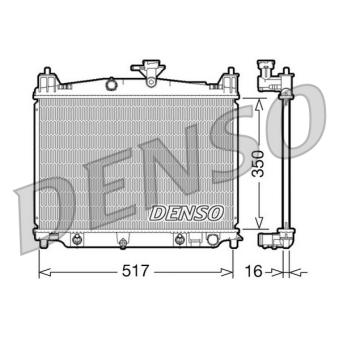 Radiateur, refroidissement du moteur DENSO DRM44019
