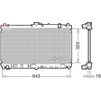 Radiateur, refroidissement du moteur DENSO [DRM44031]