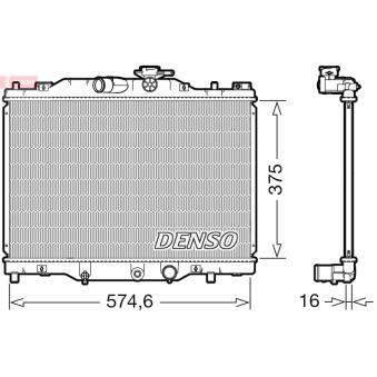 Radiateur, refroidissement du moteur DENSO [DRM44043]