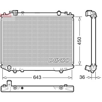 Radiateur, refroidissement du moteur DENSO OEM WLVH15200C