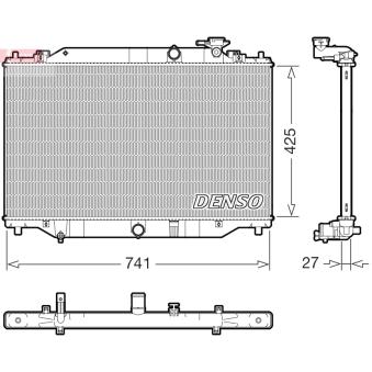 Radiateur, refroidissement du moteur DENSO [DRM44052]