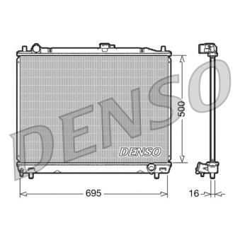Radiateur, refroidissement du moteur DENSO DRM45008