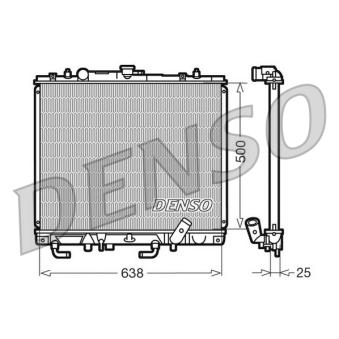 Radiateur, refroidissement du moteur DENSO [DRM45016]