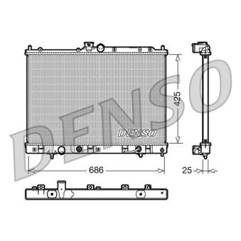 Radiateur, refroidissement du moteur DENSO OEM MN156319