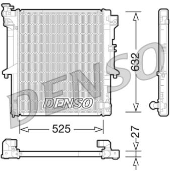 Radiateur, refroidissement du moteur DENSO OEM MN135032