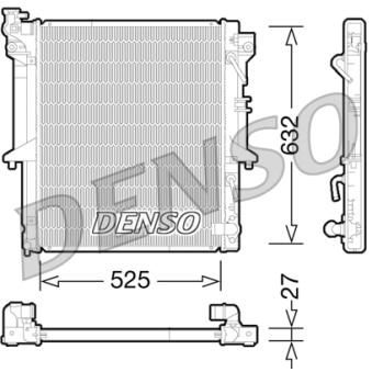 Radiateur, refroidissement du moteur DENSO OEM MN135033