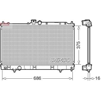 Radiateur, refroidissement du moteur DENSO OEM MR968352
