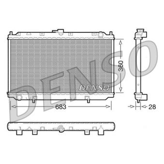 Radiateur, refroidissement du moteur DENSO DRM46010