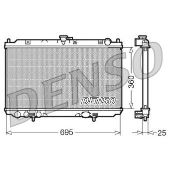 Radiateur, refroidissement du moteur DENSO DRM46014