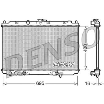 Radiateur, refroidissement du moteur DENSO [DRM46026]