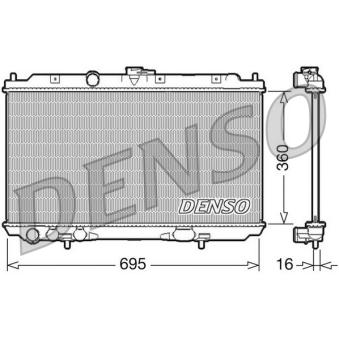 Radiateur, refroidissement du moteur DENSO DRM46027