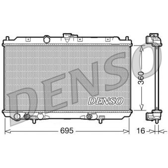 Radiateur, refroidissement du moteur DENSO DRM46028