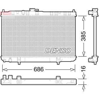 Radiateur, refroidissement du moteur DENSO [DRM46034]