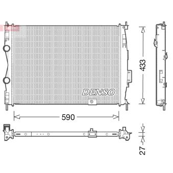 Radiateur, refroidissement du moteur DENSO [DRM46051]