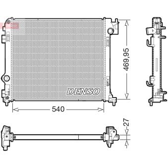 Radiateur, refroidissement du moteur DENSO [DRM46065]