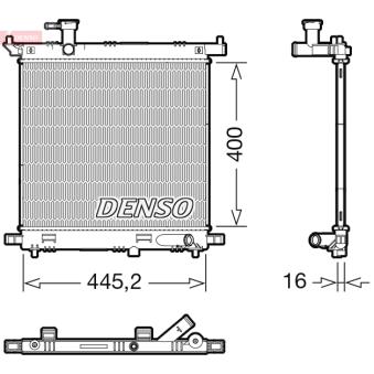 Radiateur, refroidissement du moteur DENSO [DRM46066]