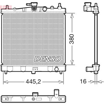 Radiateur, refroidissement du moteur DENSO OEM 21410BH40B