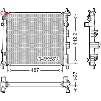 Radiateur, refroidissement du moteur DENSO [DRM46070]