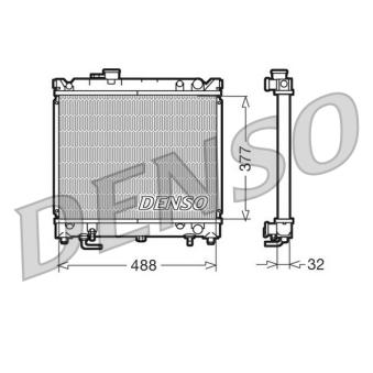 Radiateur, refroidissement du moteur DENSO DRM47010
