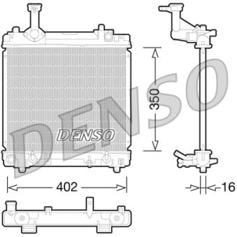 Radiateur, refroidissement du moteur DENSO DRM47027 pour SUZUKI ALTO 1.0 - 68cv