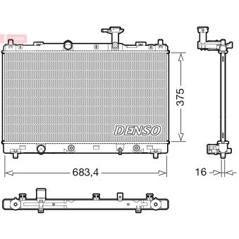Radiateur, refroidissement du moteur DENSO [DRM47041]