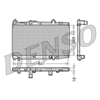 Radiateur, refroidissement du moteur DENSO DRM50005