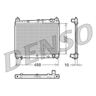 Radiateur, refroidissement du moteur DENSO OEM 1640021080