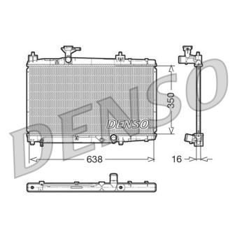 Radiateur, refroidissement du moteur DENSO DRM50007 pour TOYOTA YARIS 1.4 D-4D - 75cv