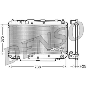 Radiateur, refroidissement du moteur DENSO OEM 1640027060