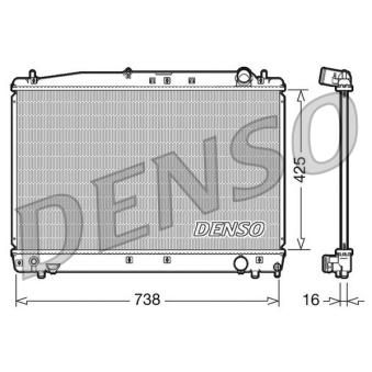 Radiateur, refroidissement du moteur DENSO DRM50033 pour TOYOTA AVENSIS 2.0 D-4D - 116cv