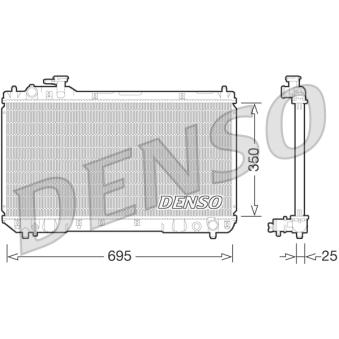 Radiateur, refroidissement du moteur DENSO OEM 164007A491