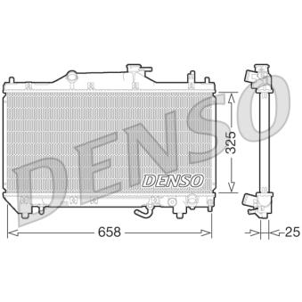 Radiateur, refroidissement du moteur DENSO [DRM50067]