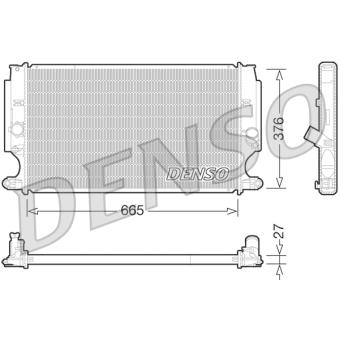 Radiateur, refroidissement du moteur DENSO OEM 164000R030 Radiateur, refroidissement du moteur DENSO OEM 164000R030