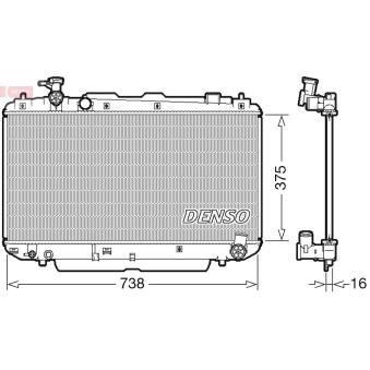 Radiateur, refroidissement du moteur DENSO DRM50083 pour TOYOTA RAV 4 1.8 VVTI - 125cv