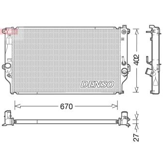 Radiateur, refroidissement du moteur DENSO [DRM50092]