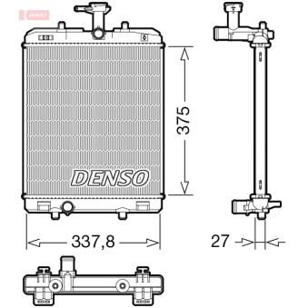 Radiateur, refroidissement du moteur DENSO [DRM50134]
