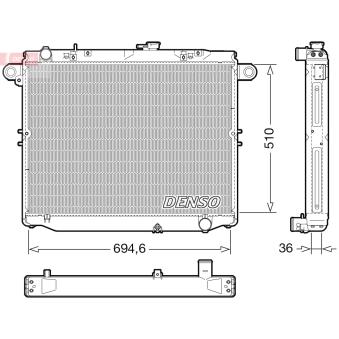 Radiateur, refroidissement du moteur DENSO [DRM50139]