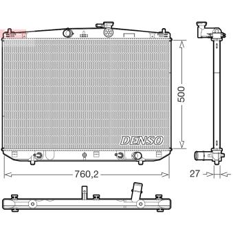Radiateur, refroidissement du moteur DENSO DRM51020