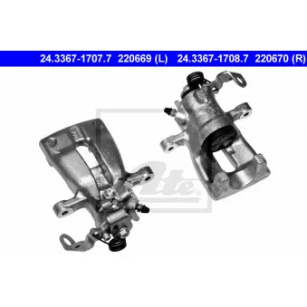 Étrier de frein ATE 24.3367-1708.7 pour OPEL ASTRA 1.7 CDTI - 80cv