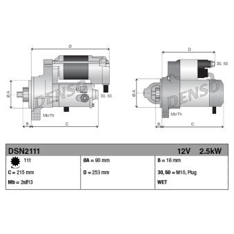 Démarreur DENSO OEM 283002304071 Démarreur DENSO OEM 283002304071