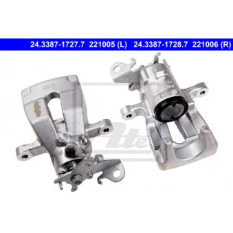 Étrier de frein ATE 24.3387-1727.7 pour RENAULT SCENIC 1.5 DCI - 101cv