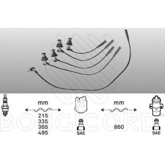 Kit de câbles d'allumage EFI AUTOMOTIVE OEM 7700873186