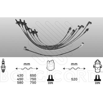 Kit de câbles d'allumage EFI AUTOMOTIVE 2402 pour ALPINE V6 2.9 GT - 160cv