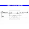 ATE 24.3727-0112.2 - Tirette à câble, frein de stationnement