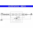 ATE 24.3727-0113.2 - Tirette à câble, frein de stationnement