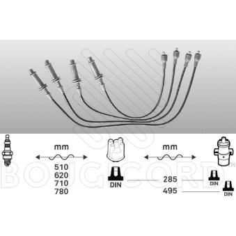 Kit de câbles d'allumage EFI AUTOMOTIVE 3545 pour PEUGEOT 405 1.4 E - 60cv
