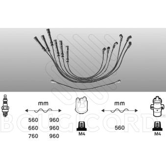Kit de câbles d'allumage EFI AUTOMOTIVE 4107 pour BMW Série 6 M 635 CSi - 260cv