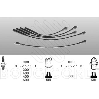 Kit de câbles d'allumage EFI AUTOMOTIVE 7120 pour FIAT 128 1.3 Berlinetta - 73cv