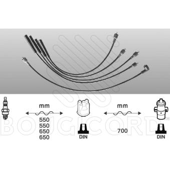 Kit de câbles d'allumage EFI AUTOMOTIVE 7253 pour LANCIA PRISMA 1.6 - 99cv