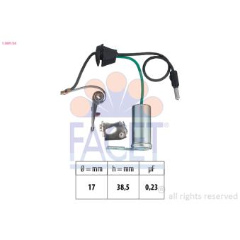 Jeu de contacts, distributeur d'allumage FACET OEM 7701032418 Jeu de contacts, distributeur d'allumage FACET OEM 7701032418